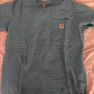 Striped tee blue size large